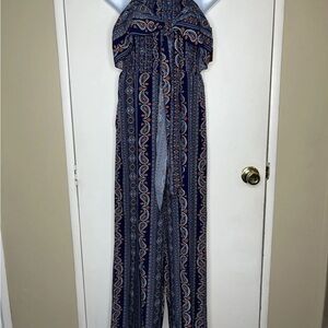 Stylish Blue Patterned Jumpsuit